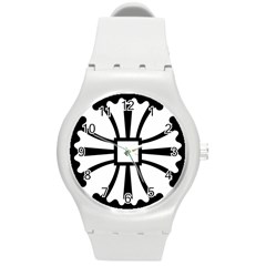 Canterbury Cross  Round Plastic Sport Watch (m) by abbeyz71