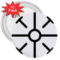 Coptic Cross 3  Buttons (10 Pack)  by abbeyz71