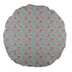 Floral Pattern Large 18  Premium Flano Round Cushions Front