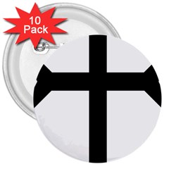 Eastern Syriac Cross 3  Buttons (10 Pack)  by abbeyz71