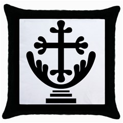 Anuradhapura Cross Throw Pillow Case (Black)