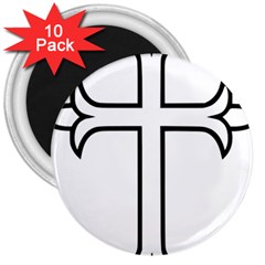 Western Syriac Cross 3  Magnets (10 Pack)  by abbeyz71