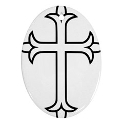 Western Syriac Cross Oval Ornament (two Sides) by abbeyz71