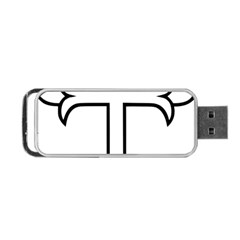 Western Syriac Cross Portable Usb Flash (two Sides)