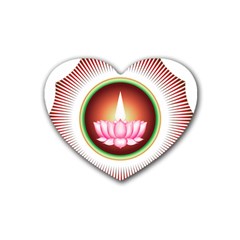 Ayyavazhi Symbol  Rubber Coaster (heart)  by abbeyz71