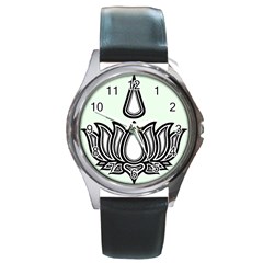 Ayyavazhi Symbol Round Metal Watch by abbeyz71