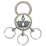 Ayyavazhi Symbol 3-Ring Key Chains Front