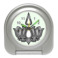 Ayyavazhi Symbol Travel Alarm Clocks by abbeyz71