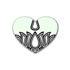 Ayyavazhi Symbol Rubber Coaster (heart)  by abbeyz71