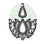 Ayyavazhi Symbol Oval Filigree Ornament (Two Sides) Front