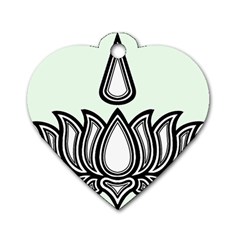 Ayyavazhi Symbol Dog Tag Heart (One Side)