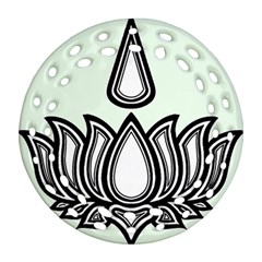 Ayyavazhi Symbol Round Filigree Ornament (Two Sides)