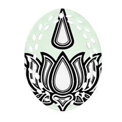 Ayyavazhi Symbol Oval Filigree Ornament (Two Sides)