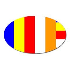 International Flag Of Buddhism Oval Magnet by abbeyz71