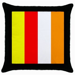 International Flag Of Buddhism Throw Pillow Case (black) by abbeyz71