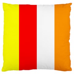 International Flag Of Buddhism Large Flano Cushion Case (two Sides)