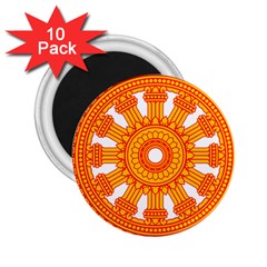 Dharmacakra 2 25  Magnets (10 Pack)  by abbeyz71