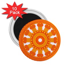 Dharmacakra 2 25  Magnets (10 Pack)  by abbeyz71