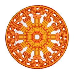 Dharmacakra Ornament (Round Filigree)