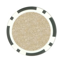 Old Floral Crochet Lace Pattern Beige Bleached Poker Chip Card Guard (10 Pack) by EDDArt