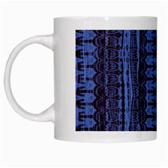 Wrinkly Batik Pattern   Blue Black White Mugs by EDDArt