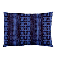 Wrinkly Batik Pattern   Blue Black Pillow Case (two Sides) by EDDArt