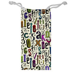 Colorful Retro Style Letters Numbers Stars Jewelry Bag