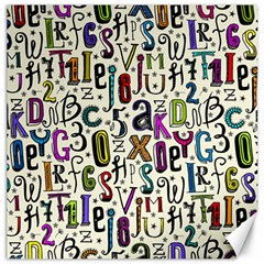 Colorful Retro Style Letters Numbers Stars Canvas 12  x 12  