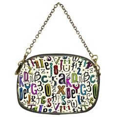 Colorful Retro Style Letters Numbers Stars Chain Purses (one Side)  by EDDArt