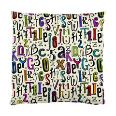 Colorful Retro Style Letters Numbers Stars Standard Cushion Case (two Sides)