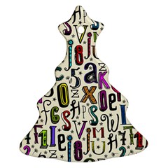 Colorful Retro Style Letters Numbers Stars Ornament (Christmas Tree) 