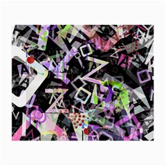 Chaos With Letters Black Multicolored Small Glasses Cloth by EDDArt