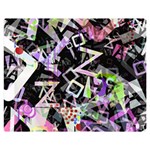 Chaos With Letters Black Multicolored Double Sided Flano Blanket (Medium)  60 x50  Blanket Back