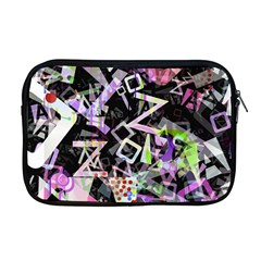 Chaos With Letters Black Multicolored Apple Macbook Pro 17  Zipper Case by EDDArt