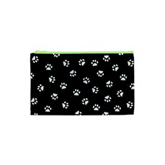 Footprints Cat White Black Cosmetic Bag (xs) by EDDArt