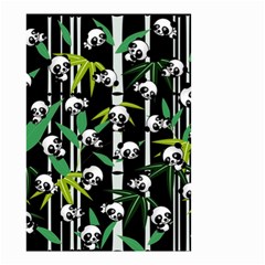 Satisfied And Happy Panda Babies On Bamboo Small Garden Flag (two Sides) by EDDArt