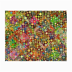 Multicolored Retro Spots Polka Dots Pattern Small Glasses Cloth