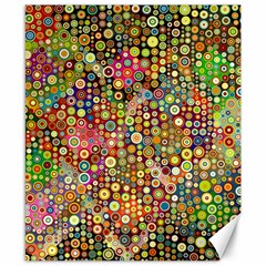 Multicolored Retro Spots Polka Dots Pattern Canvas 8  X 10 
