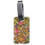 Multicolored Retro Spots Polka Dots Pattern Luggage Tags (Two Sides) Back