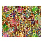 Multicolored Retro Spots Polka Dots Pattern Double Sided Flano Blanket (Large)  Blanket Back