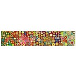 Multicolored Retro Spots Polka Dots Pattern Flano Scarf (Small) Front