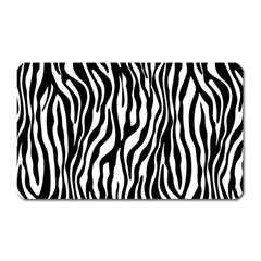 Zebra Stripes Pattern Traditional Colors Black White Magnet (rectangular) by EDDArt