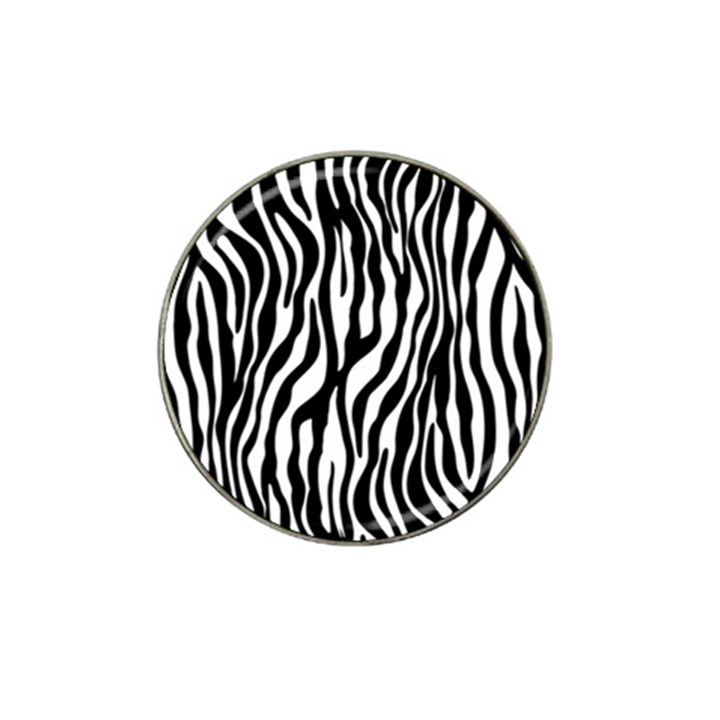 Zebra Stripes Pattern Traditional Colors Black White Hat Clip Ball Marker (4 pack)