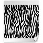 Zebra Stripes Pattern Traditional Colors Black White Canvas 8  x 10  8.15 x9.66  Canvas - 1