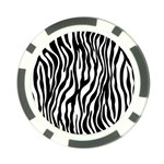 Zebra Stripes Pattern Traditional Colors Black White Poker Chip Card Guard (10 pack) Back