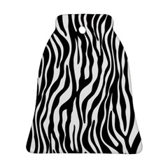 Zebra Stripes Pattern Traditional Colors Black White Bell Ornament (Two Sides)