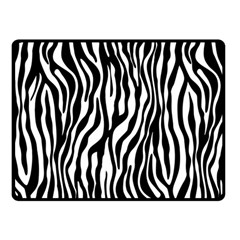 Zebra Stripes Pattern Traditional Colors Black White Double Sided Fleece Blanket (small)  by EDDArt