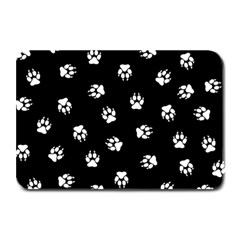 Footprints Dog White Black Plate Mats by EDDArt