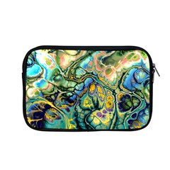 Flower Power Fractal Batik Teal Yellow Blue Salmon Apple Macbook Pro 13  Zipper Case by EDDArt