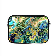 Flower Power Fractal Batik Teal Yellow Blue Salmon Apple Macbook Pro 15  Zipper Case by EDDArt